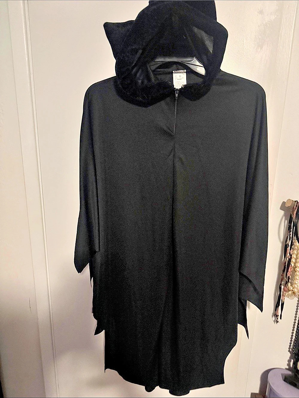 Black Hooded Cape Size Medium Bat Cape !